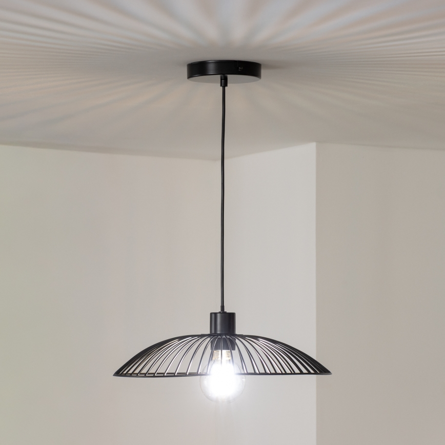 Brilagi - Suspension LED sur câble CERIA WIRE 1xE27/40W/230V Ø 38 cm noir