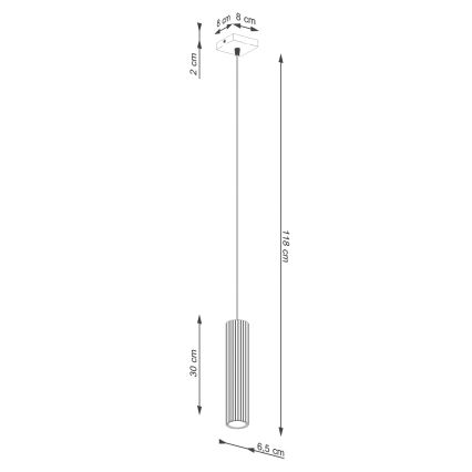 Brilagi - Suspension LED sur câble CRESTO 1xGU10/10W/230V marron