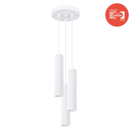 Brilagi - Suspension LED sur câble CRESTO 3xGU10/10W/230V blanche