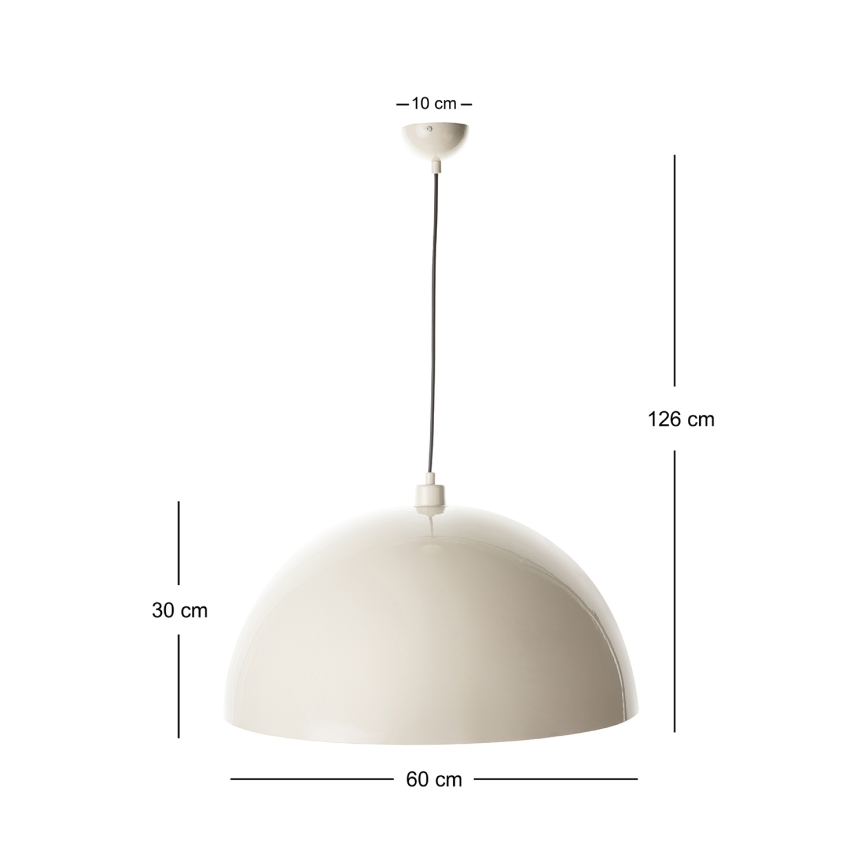 Brilagi - Suspension LED sur câble METALO 1xE27/40W/230V Ø 60 cm beige/cuivre