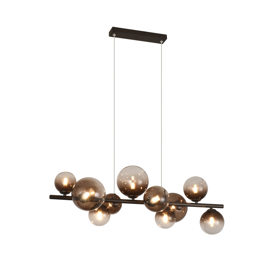 Brilagi - Suspension LED sur câble MILLA 10xG9/3W/230V marron/marron fumé