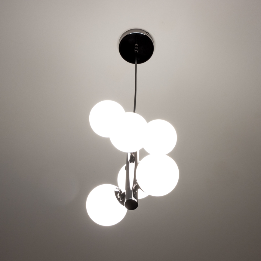 Brilagi - Suspension LED sur câble MILLA 6xG9/3W/230V chrome noir/blanc