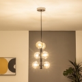 Brilagi - Suspension LED sur câble MILLA 6xG9/3W/230V noir chromé/doré