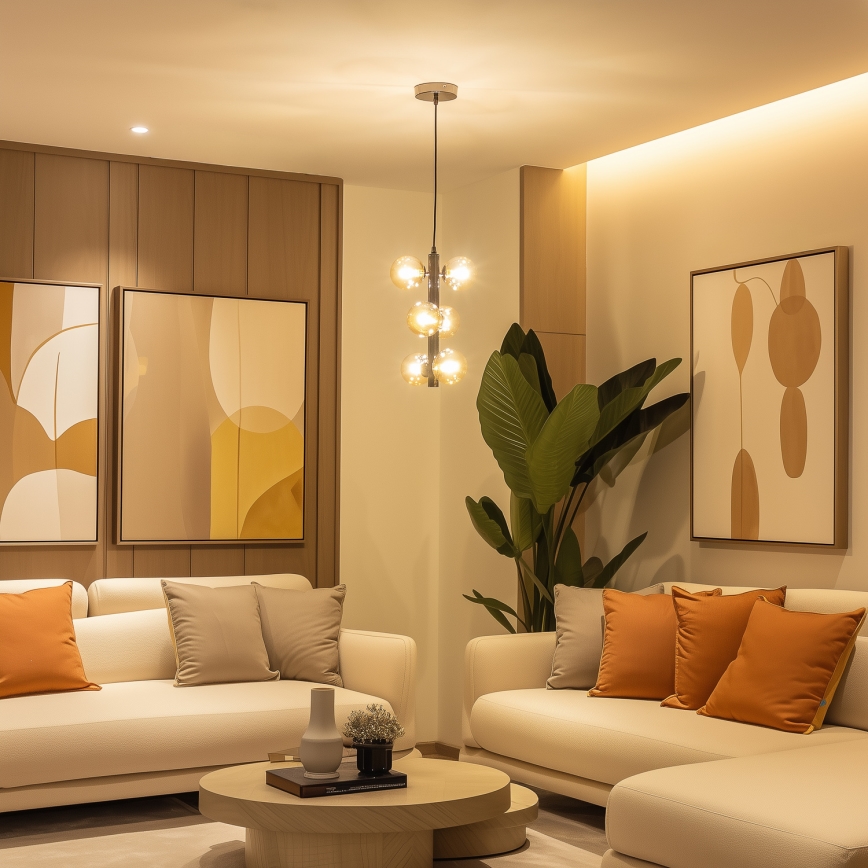 Brilagi - Suspension LED sur câble MILLA 6xG9/3W/230V noir chromé/doré