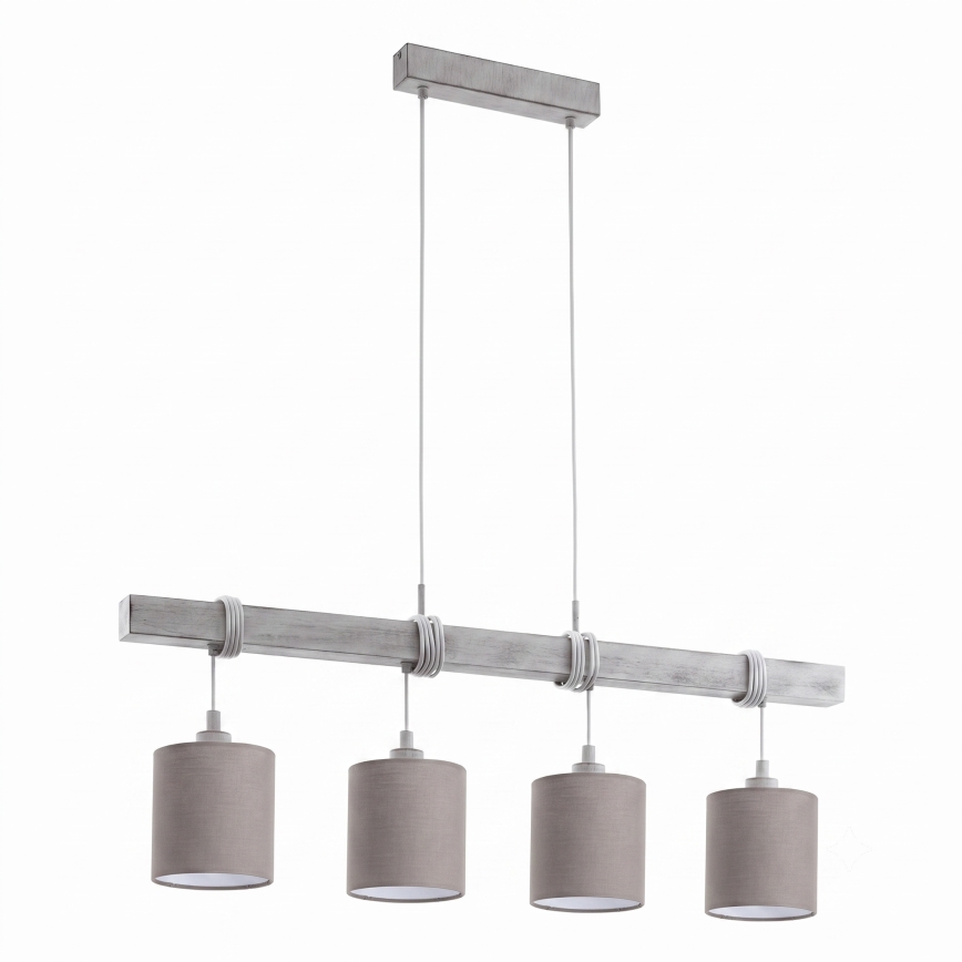 Brilagi - Suspension LED sur câble NUBILA 4xE27/60W/230V gris/anthracite