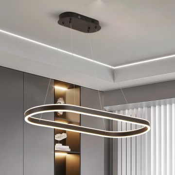 Brilagi - Suspension LED sur câble PONDIE LED/43W/230V 80x30 cm noire