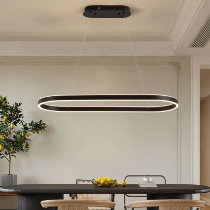 Brilagi - Suspension LED sur câble PONDIE LED/43W/230V 80x30 cm noire
