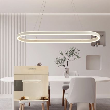 Brilagi - Suspension LED sur câble PONDIE LED/45W/230V 80x30 cm blanche