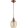Brilagi - Suspension LED sur câble RETRO GLASS 1xE27/60W/230V Ø 14 cm blanc/marron fumé
