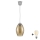 Brilagi - Suspension LED sur câble RETRO GLASS 1xE27/60W/230V Ø 17 cm argenté/beige fumé