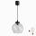 Brilagi - Suspension LED sur câble RETRO GLASS 1xE27/60W/230V Ø 25 cm noir/transparent