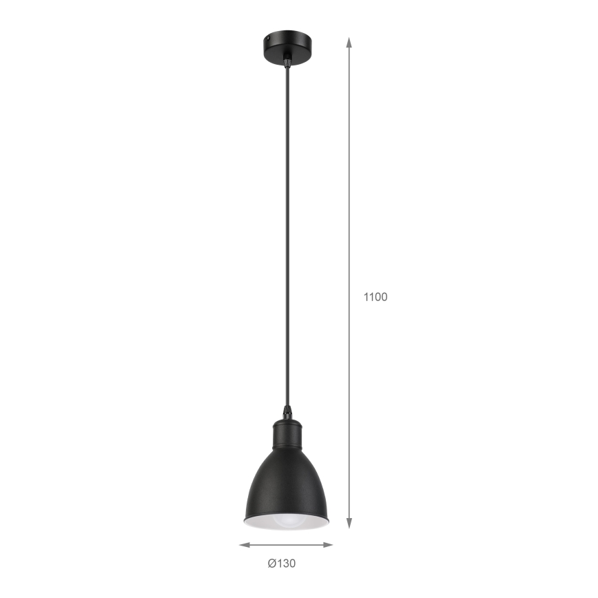 Brilagi - Suspension LED sur câble RIDDY 1xE27/60W/230V noire