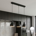 Brilagi - Suspension LED sur câble RIDDY 3xE27/60W/230V, noire