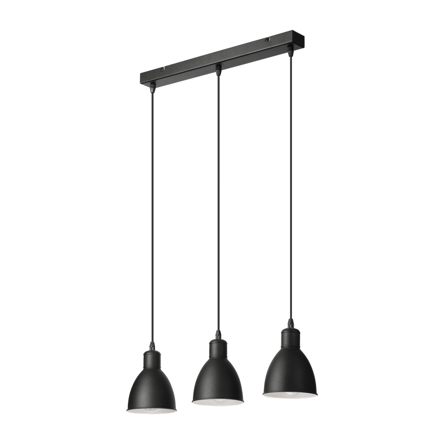 Brilagi - Suspension LED sur câble RIDDY 3xE27/60W/230V, noire