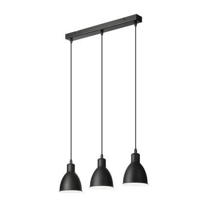 Brilagi - Suspension LED sur câble RIDDY 3xE27/60W/230V, noire