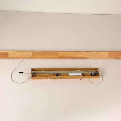 Brilagi - Suspension LED sur câble UMEA WOOD LED/30W/230V 120 cm bois