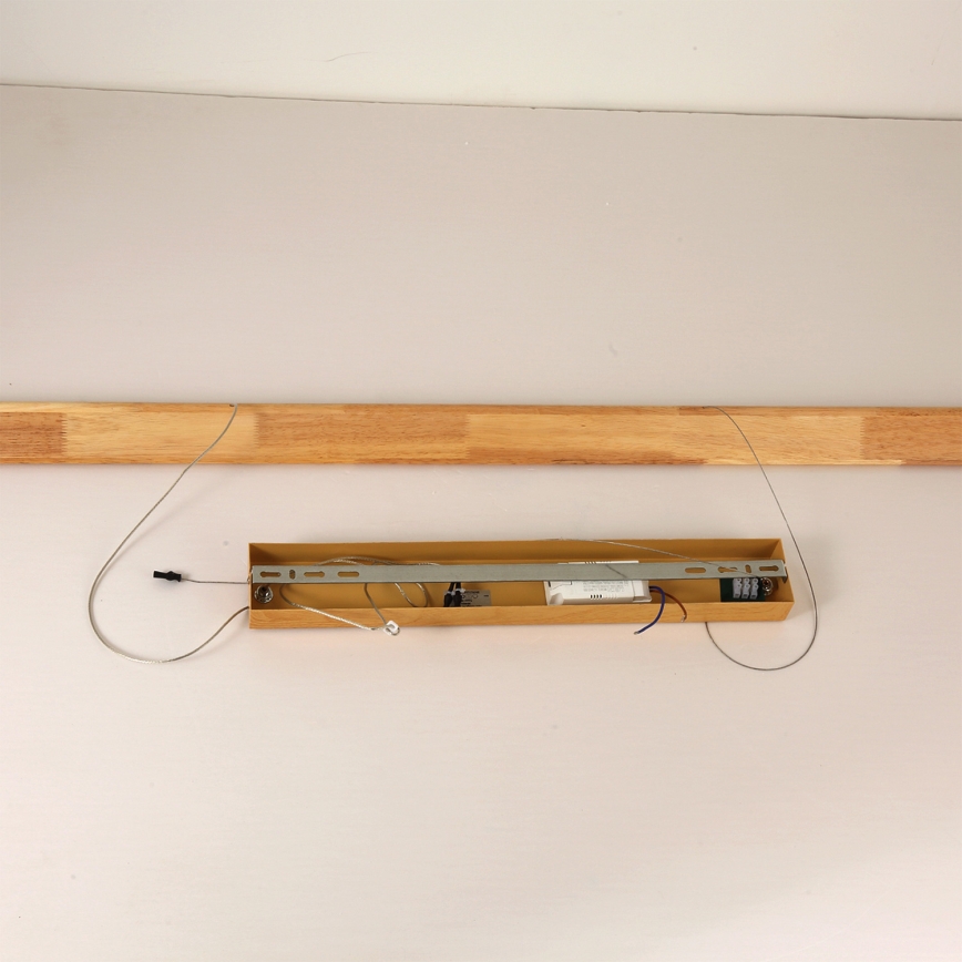 Brilagi - Suspension LED sur câble UMEA WOOD LED/30W/230V 120 cm bois
