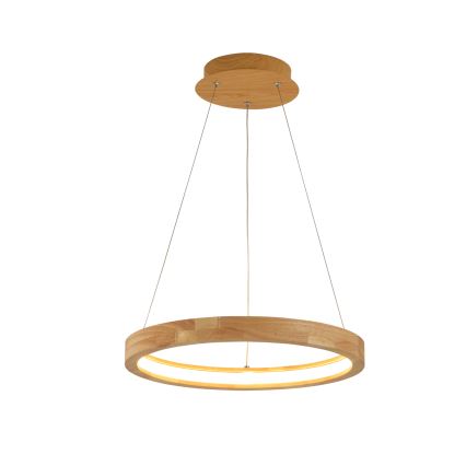 Brilagi - Suspension LED sur câble UMEA WOOD LED/30W/230V Ø 40 cm, bois d'hévéa
