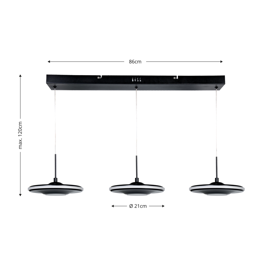 Brilagi - suspension LED sur câble VERANO 3xLED/15W/230V