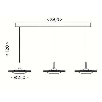 Brilagi - suspension LED sur câble VERANO 3xLED/15W/230V