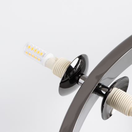 Brilagi - Suspension LED sur câbles MILLA 15xG9/3W/230V chrome noir/blanc