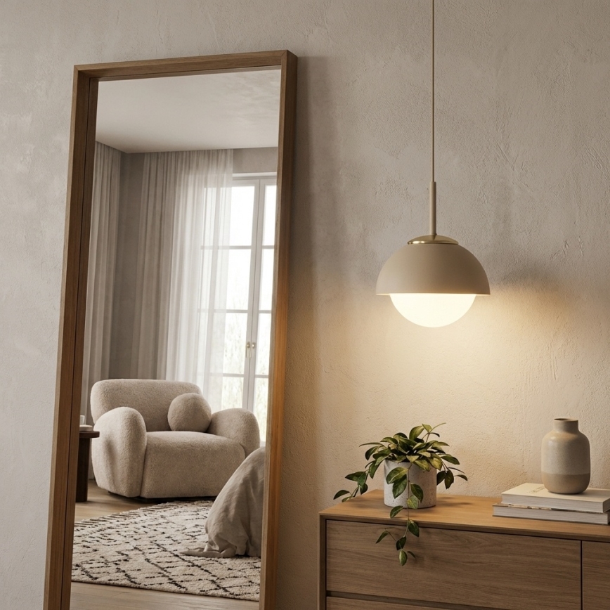 Brilagi - Suspension sur câble 1xE27/60W/230V, Ø 18 cm, beige/doré