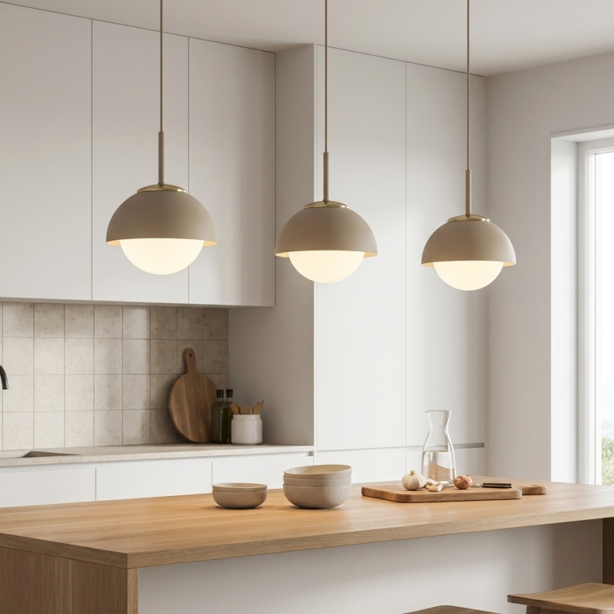 Brilagi - Suspension sur câble 1xE27/60W/230V, Ø 18 cm, beige/doré