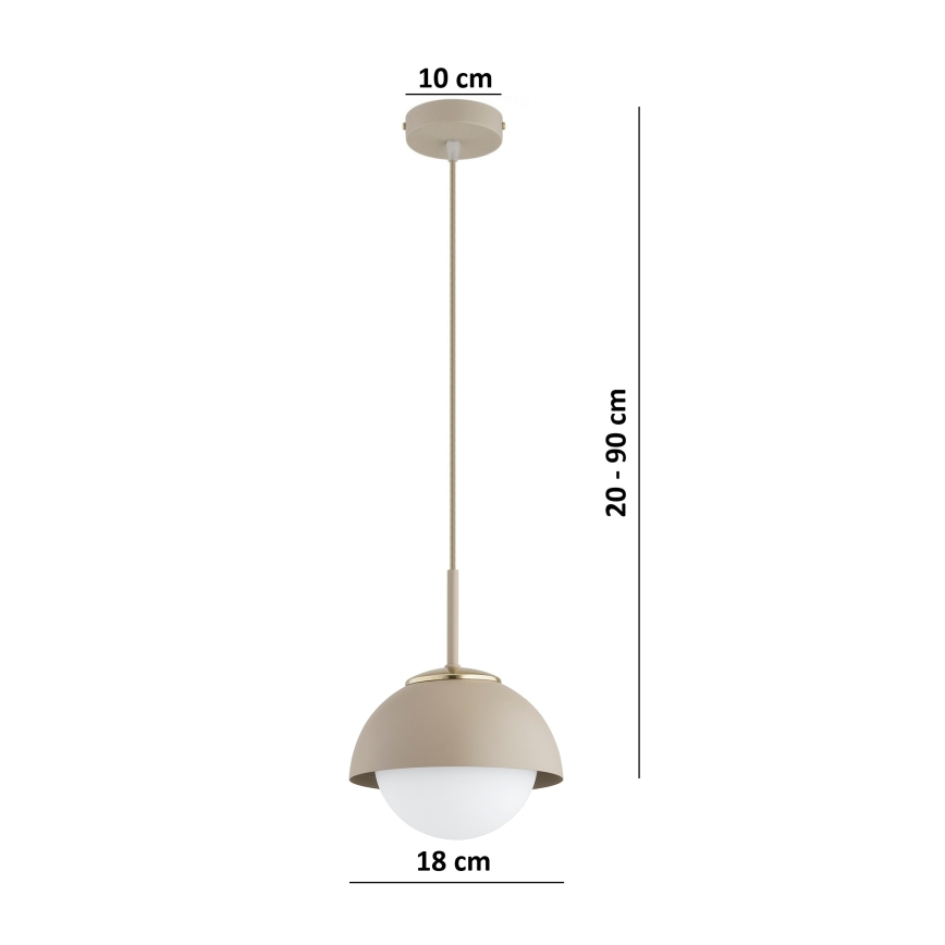 Brilagi - Suspension sur câble 1xE27/60W/230V, Ø 18 cm, beige/doré