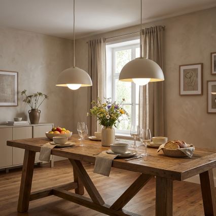 Brilagi - Suspension sur câble COSMO 1xE27/60W/230V Ø 30 cm beige/doré