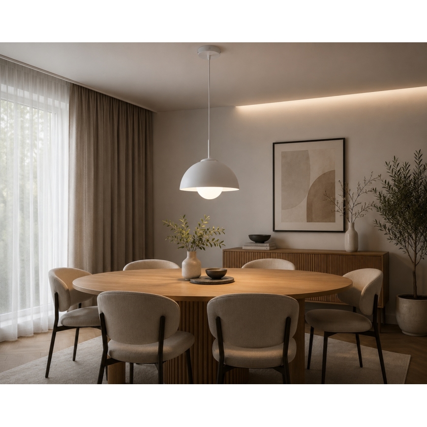 BRILAGI - Suspension sur câble COSMO 1xE27/60W/230V Ø 30 cm blanche