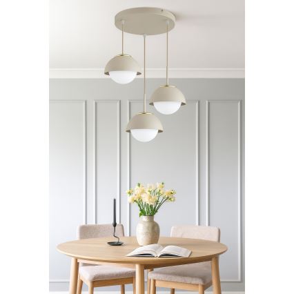 Brilagi - Suspension sur câble COSMO 3xE27/60W/230V beige/doré