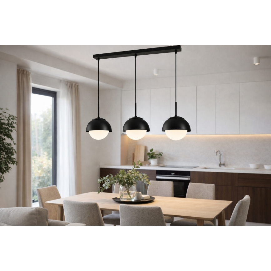 BRILAGI - Suspension sur câble COSMO 3xE27/60W/230V noir