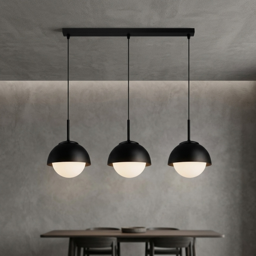 BRILAGI - Suspension sur câble COSMO 3xE27/60W/230V noir