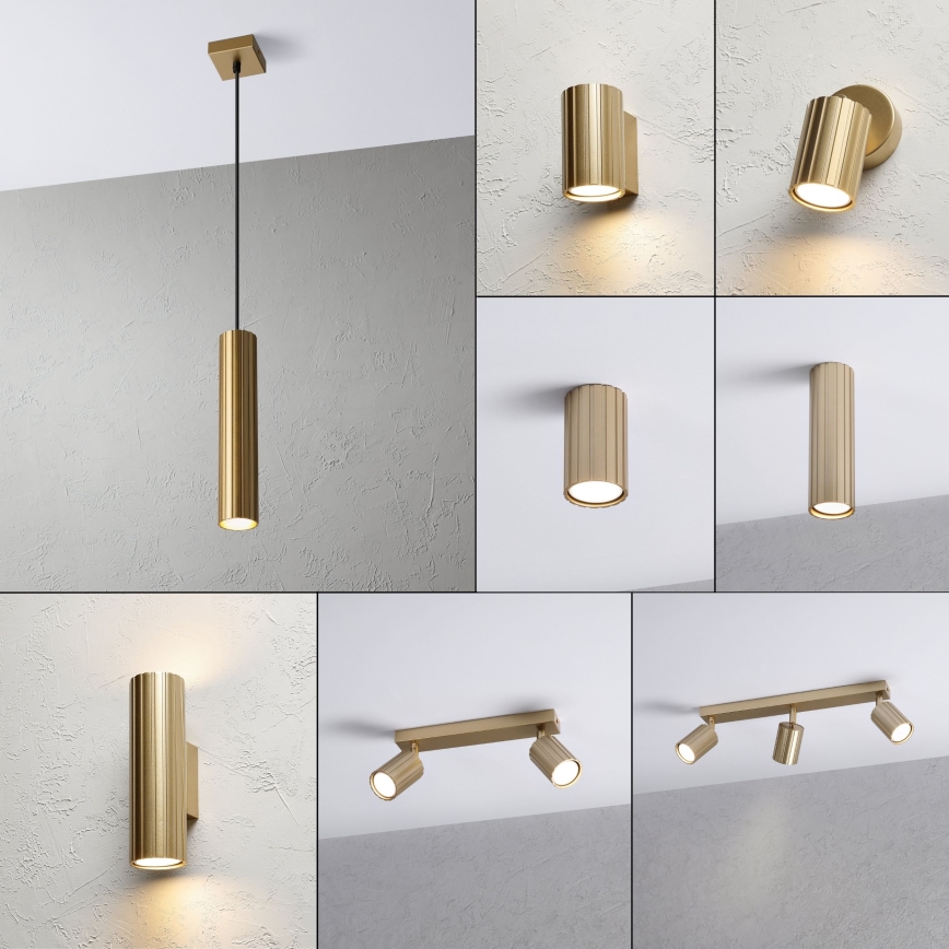 Brilagi - Suspension sur câble CRISPINA 1xGU10/10W/230V, finition dorée