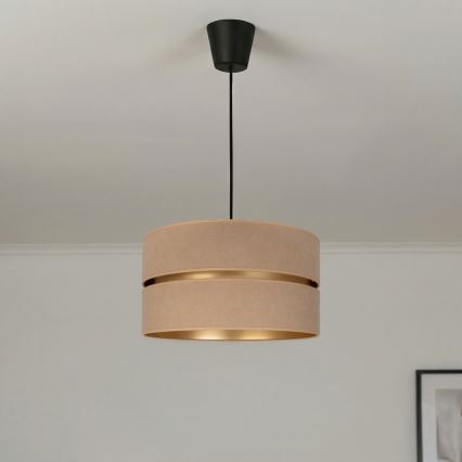 Brilagi - Suspension sur câble DUO-DUO 1xE27/60W/230V Ø 40 cm beige/doré