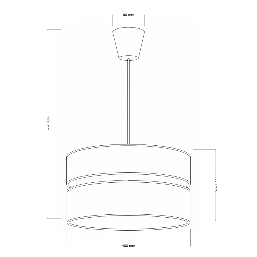 Brilagi - Suspension sur câble DUO-DUO 1xE27/60W/230V Ø 40 cm beige/doré