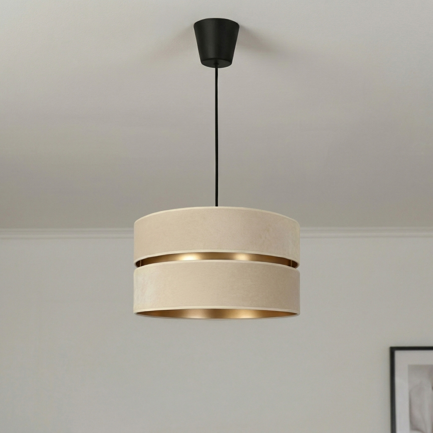 Brilagi - Suspension sur câble DUO-DUO 1xE27/60W/230V Ø 40 cm crème/doré