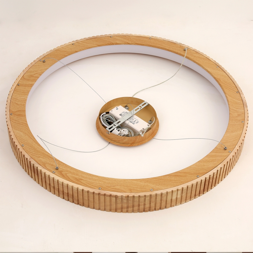 Brilagi - Suspension LED sur câble FALCON WOOD MODERN LED/60W/230V 3000/4000/6000K Ø 80 cm bois