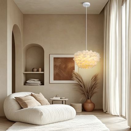 Brilagi - Suspension sur câble FEATHER 3xE27/40W/230V Ø 40 cm blanche