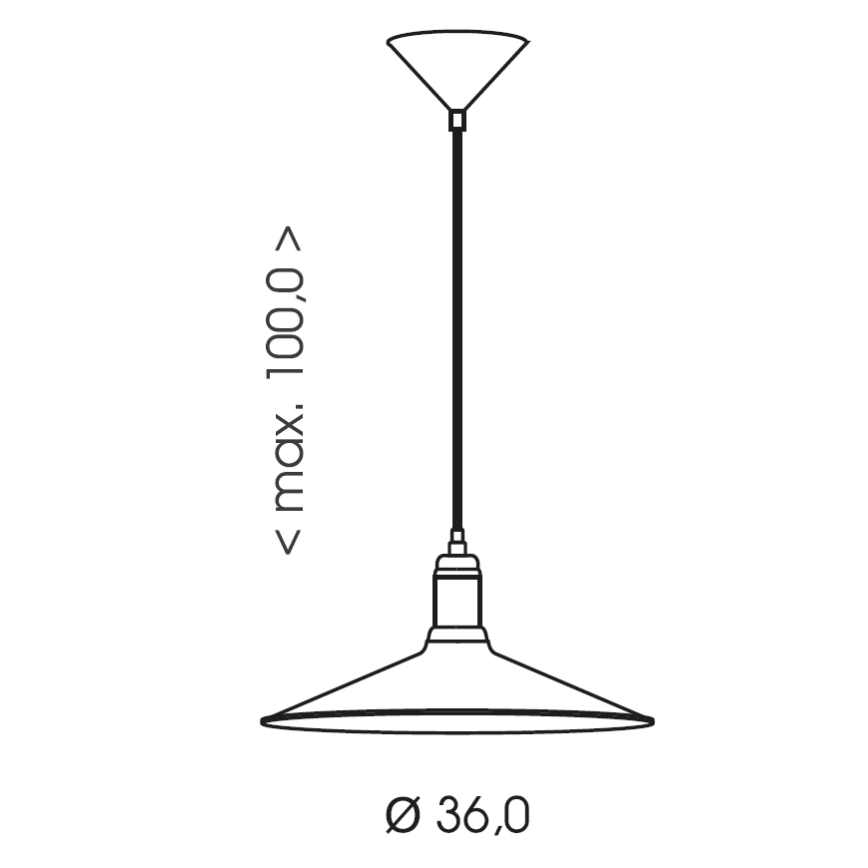 Brilagi - Suspension sur câble FORGE 1xE27/60W/230V Ø 36 cm marron