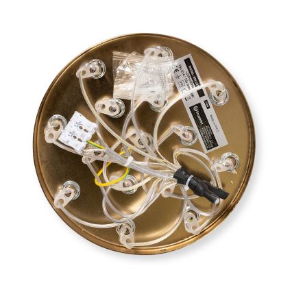Brilagi - Suspension sur câble GLOBE 15xE14/15W/230V blanche