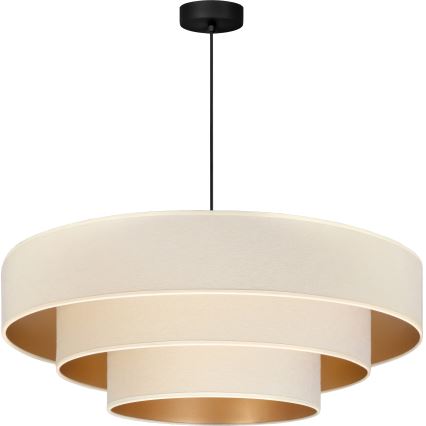Brilagi - Suspension sur câble LUNETA 3xE27/60W/230V Ø 80 cm crème/doré