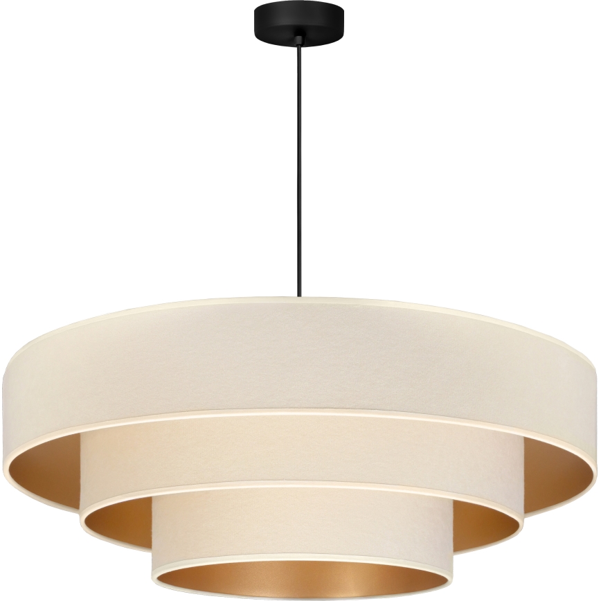 Brilagi - Suspension sur câble LUNETA 3xE27/60W/230V Ø 80 cm crème/doré