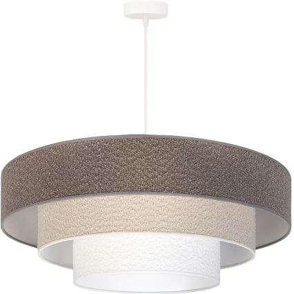 Brilagi - Suspension sur câble LUNETA 3xE27/60W/230V Ø 80 cm gris/crème/blanc