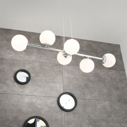 Brilagi - Suspension sur câble MALONY 6xE14/20W/230V chrome brillant