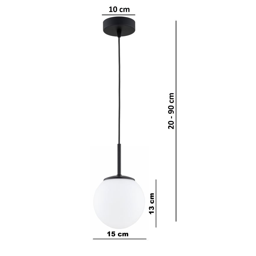 Brilagi - Suspension sur câble MILO 1xE27/60W/230V noire