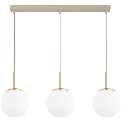 Brilagi - Suspension sur câble MILO 3xE27/60W/230V beige/doré