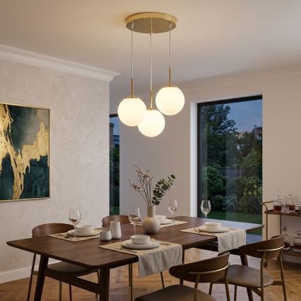 Brilagi - Suspension sur câble MILO 3xE27/60W/230V dorée