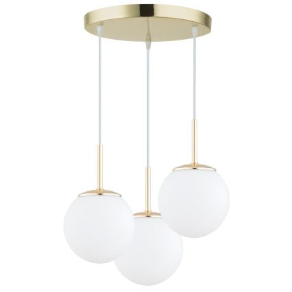 Brilagi - Suspension sur câble MILO 3xE27/60W/230V dorée
