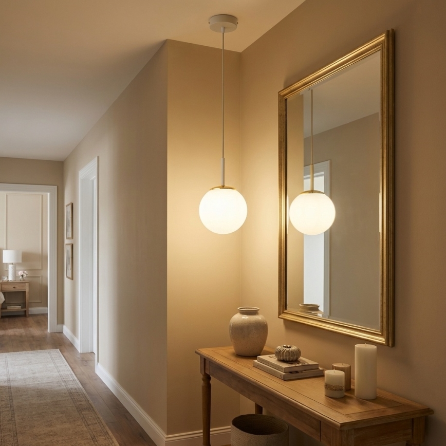 Brilagi - Suspension sur câble MILO ECRU 1xE27/60W/230V beige/doré
